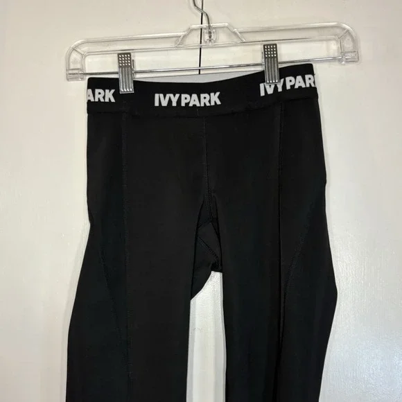 Ivy Park Women's Black Festival Logo Waist Leggings Size XS - Picture 2 of 6